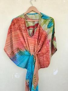 Caftan en soie Grand caftan bohème Robe bohème Robe longue caftan en soie - Product Image 3