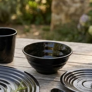 [Vente directe d'usine] Résine PGT fabriquée à Taïwan, résistante. Vaisselle durable et élégante - Bol noir - Product Image 1