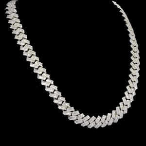 Best Selling 14 MM VVS Moissanite Diamond Cuban Link <b>Chain</b> <b>Iced</b> <b>Out</b> Hip Hop Style Miami Cuban Link Necklace - Product Image 2