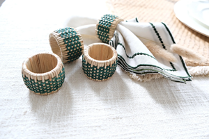 Natural Rattan Round Woven Napkin Rings Easter Napkin Rings Boho Napkins Holder for Elegant <b>Table</b> Decoration Wedding Decor - Product Image 3