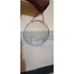 Vintage Style Round Hanging Glass <b>Photo</b> <b>Frame</b> With Chain Metal <b>Frame</b> Picture Display For Modern Home Interior Wall Decoration - Product Image 1