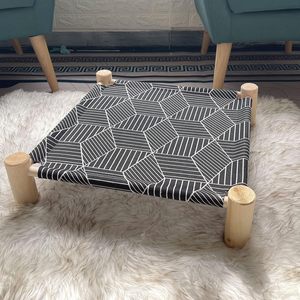 Wooden <b>Elevated</b> Indoor Outdoor <b>Bed</b>, Raised Cat Cots Furniture Pet <b>Bed</b> Puppy <b>Bed</b> Portable Breathable cat <b>bed</b> for small animals - Product Image 3