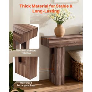 Mesa Consola Rústica de 63 Pulgadas, Mesa de Entrada Rectangular de Madera, Mesa Estrecha Larga para Sofá, Mesa Auxiliar Decorativa - Product Image 5