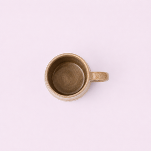 แก้วกาแฟและแก้วน้ำชาเซรามิกสโตนแวร์สีเดียว ก้นแบบตอกลาย ขนาด 400 มล. ป้องกันการรั่วซึม ทนความร้อน ของขวัญตกแต่ง - Product Image 3