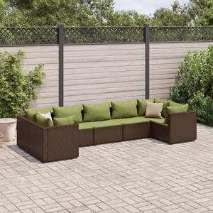 Set Lounge da Giardino Marrone e Verde per Collezione di Mobili da Esterno - Product Image 1