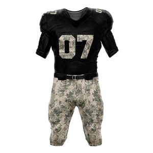 Service OEM Prêt à Expédier Maillots et Uniformes de Football Américain Personnalisés en Polyester Col en V Manches Courtes Unisexe - Product Image 1
