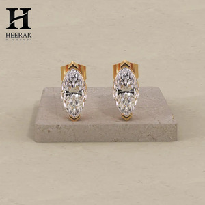 925 Sterling <b>Silver</b> Heart Cut Moissanite <b>Stud</b> Earrings VVS1 D Color Lab Grown Diamond Heart <b>Studs</b> for Women Fine Jewelry - Product Image 2