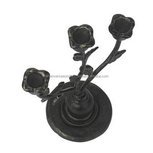 Bougeoir en fonte rose de qualité supérieure support conique à 3 bras pour fête de mariage décor de maison et d'événement disponible dans divers styles et tailles - Product Image 4