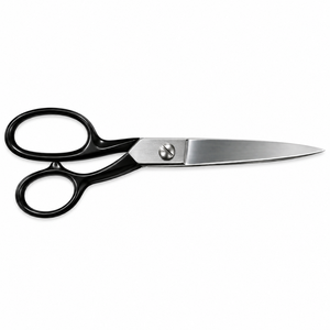Black Tailor Scissors Stainless Steel Smooth Edge DIY Grade Non Foldable <b>Fabric</b> Sewing <b>Shears</b> Cutting Tool - Product Image 2