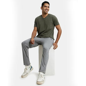 Pantalones Deportivos con Paneles en Contraste para Hombre, Mezcla de Algodón y Poliéster, Estilo Urbano con Bloques de Color y Bolsillos con Cremallera - Product Image 5