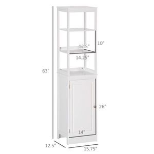 Mobiletto Moderno Salvaspazio in MDF Bianco per Soggiorno e Bagno con Finitura Verniciata - Product Image 4