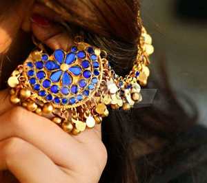 Nuevo y Exclusivo Juego de Aretes Sahara de 2 Piezas Estilo Afgano Antiguo con Bordado Completo de Perlas Gungharo para Bodas y Compromisos, Conjuntos Pakistaníes - Product Image 2