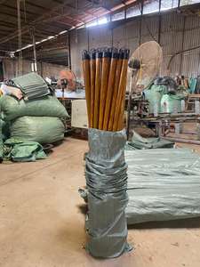 Mango de madera ecológico de 120 cm para fregona y escoba con cabezal de PVC y recogedor para limpieza del hogar - Product Image 6