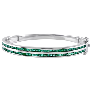 Bracelet émeraude en argent sterling 92,5 KLSB-20402 - Product Image 1