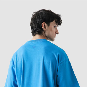 T-shirt à manches longues double couche 100 % coton de haute qualité avec logo personnalisé OEM, motif imprimé hip-hop personnalisé pour hommes - Product Image 6