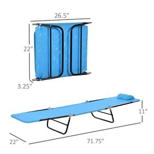 Sdraio Pieghevole da Piscina con Seduta e Poggiatesta in Rete Traspirante per Prendere il Sole e Rilassarsi - Product Image 3