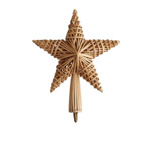 Classic Table Star <b>Topper</b> Pendant Rattan Decorate <b>Christmas</b> <b>Tree</b> Table Star Pendant Handmade Wicker Display Supply Arts - Product Image 1