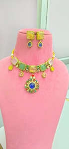 Premium Quality Designer <b>Necklace</b> Set Manufacturer Of Jewellery Fusion <b>Statement</b> <b>Necklace</b> Set Perfect For Festive Occasions - Product Image 3