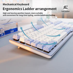 Teclado Mecánico para Juegos Cherry Axis de 108 Teclas, Triple Modo, Silencioso, Tamaño Completo, Tipo C, Nuevo - Product Image 5