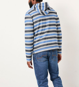 Direct Factory Sale 100% Cotton Fleece Men's Hoodies Pullover OEM Custom Logo Drop Shoulder 300 GSM Striped Printed Regular Fit - Product Image 2