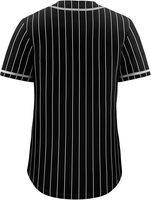 Jersey Baseball Pria Hitam Bermotif Polos Lengan Pendek V-neck Kancing Depan Bahan Mesh Bernapas Poliester Pakaian Olahraga Dewasa Ukuran Reguler
