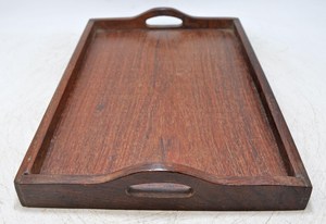 Grand plateau de service vintage en bois, artisanal et ancien - Product Image 6
