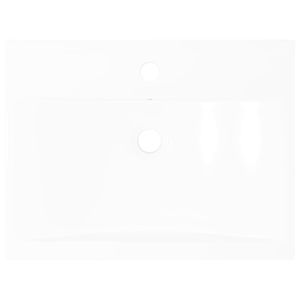Lavabo de cerámica rectangular blanco con orificio para grifo 23,6 \ "x18.1 \" - Product Image 5