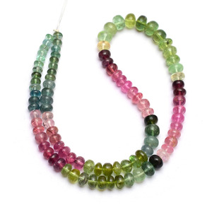 Turmalina AAA+ de 5mm-8mm, cuentas redondas lisas, turmalina natural de las minas de Calabar, piedra preciosa suelta para joyería. - Product Image 3
