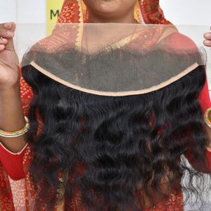 Cheveux Bruts Vierge Cheveux Naturels 13*6 Frontal Ondulé Non Traité Tissage Fournisseur Couleur Naturelle Vierge Indien Extensions de Cheveux Humains - Product Image 2