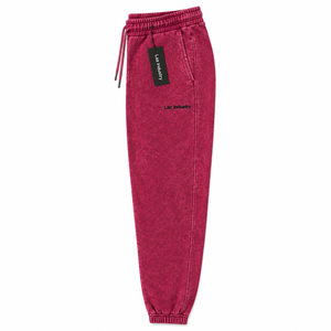 Pantalon de survêtement pour homme, couleur unie, 100% coton, respirant, séchage rapide, qualité supérieure, nouvelle mode, effet délavé à l'acide, décontracté, taille haute - Product Image 2