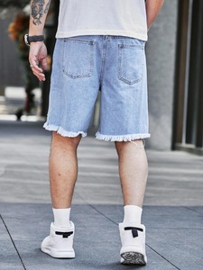 Wholesale Streetwear Vintage Washed Ripped Denim <b>Jean</b> Shorts Manufacturer Custom Baggy Blank <b>Jeans</b> Short <b>Men</b> OEM Serviced - Product Image 4