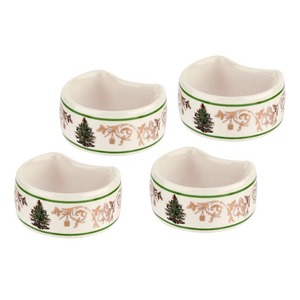 แหวนรองผ้าเช็ดปากรูปดอกไม้ พลาสติกตกแต่งโต๊ะ ดีไซน์กลีบดอกสีม่วง - Product Image 4