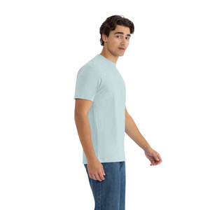 Camiseta Unisex Blanca 100% Algodón CVC de Calidad Profesional, Color Azul Hielo, Personalizable, Ecológica y Transpirable para Hombre - Product Image 4