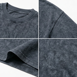 เสื้อยืดเจอร์ซีย์ปักลายสำหรับผู้ชาย ผ้าคอตตอนเนื้อหนัก 230 กรัม ทรงโอเวอร์ไซส์ ระบายอากาศได้ดี ป้องกันรอยยับ คอกลม - Product Image 6