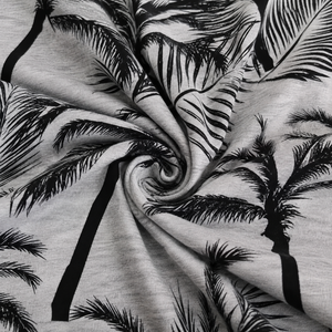 เสื้อยืดลายต้นปาล์มพรีเมียมสำหรับผู้ชาย ผ้าคอตตอนผสม ใส่สบายๆ ในฤดูร้อน แบรนด์ส่วนตัว - Product Image 5