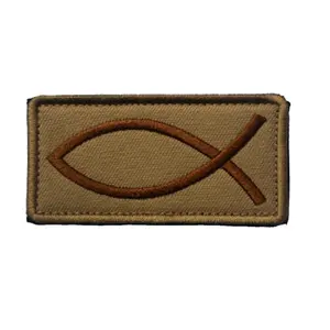 Christian Fish Symbol Tactical Emblem Insignias Apliques Parches bordados para ropa DE TEPRA SPORTS - Product Image 1