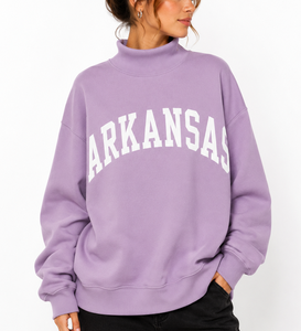 Wholesale Custom Heavyweight Unisex Mock Neck Sweatshirt Custom Embroidery Logo 100%Cotton Fleeced Oversized Winter Wear - Product Image 3
