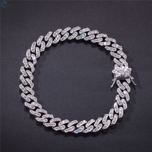 Pulsera de Diamantes Cultivados en Laboratorio Estilo Rapper, Pulsera de Lujo con Incrustaciones de Diamantes, Pulsera Hip Hop Personalizada con Eslabones Cubanos - Product Image 1