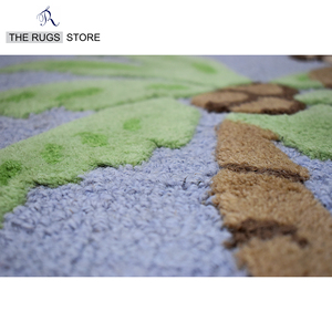Contemporary Hand Tufted Floral Wool Rug Large Washable Living Room <b>Carpet</b> - Product Image 5