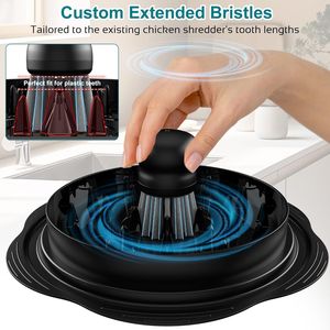 Spazzola per piatti con impugnatura ergonomica per la pulizia del tritacarne di pollo, spazzola da cucina per lavare piatti e padelle, spazzola per il palmo della mano, spazzola per piatti - Product Image 3