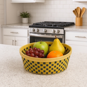 Cesta de Frutas de Bambú Ecológica, Tejida a Mano, Capacidad Personalizable, Cesta de Almacenamiento Multifuncional para el Hogar y la Cocina - Product Image 6