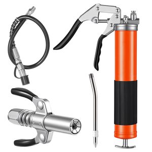 Pistola ingrassatrice a impugnatura a pistola da 8000 PSI con tubo flessibile da 18 pollici e attacco per ingrassatore a doppia impugnatura, capacità 14 oz (600cc) - Product Image 3