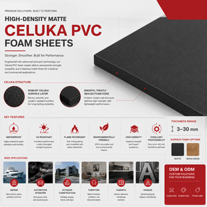 High Density Matte Laminated Celuka PVC <b>Foam</b> Board Waterproof UV Resistant Eco-Friendly for Marine Automotive Outdoor OEM - Product Image 1