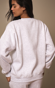 Conjunto de Sudadera Blanca con Cuello Redondo para Mujer, Manga Larga, Corte Holgado, con Bolsillos Laterales, Cintura Elástica, Ropa Casual de Otoño - Product Image 6