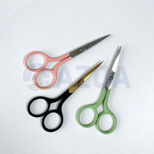 Stainless Steel Matte Black Color Coated Embroidery <b>Scissors</b> with Leather Pouch for Thread Cutting <b>Sewing</b> and Needlework - Product Image 6