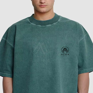 เสื้อยืดคอตตอนเนื้อหนักดีไซน์ใหม่ 100% สำหรับผู้ชาย ขายส่ง เสื้อผ้าแฟชั่นทรงหลวม พิมพ์ลาย เสื้อยืดเนื้อหนักสำหรับผู้ชาย - Product Image 5