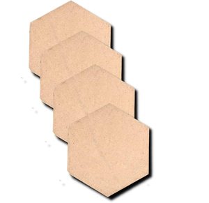 Posavasos de MDF con Forma Hexagonal, Posavasos Clásicos Promocionales de MDF con Acabado Brillante, Precio Más Bajo - Product Image 3