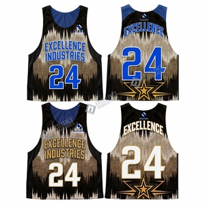 Pettorine da Lacrosse Traspiranti Reversibili di Alta Qualità, Gilet <span class=keywords><strong>Sportivo</strong></span> Personalizzato per Squadre, Abbigliamento Leggero per <span class=keywords><strong>Allenamento</strong></span> e Scrimmage - Product Image 6