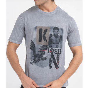 crew fitness High Quality Heavyweight Cotton <b>Tshirt</b> Tee Digital Custom Puff Screen Printed Oversized Blank Men's T-shirts - Product Image 5