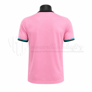 Camiseta de Fútbol Personalizada Unisex Rosa, Sublimada, Transpirable, de Malla, de Secado Rápido, de Poliéster, OEM, ODM - Product Image 2